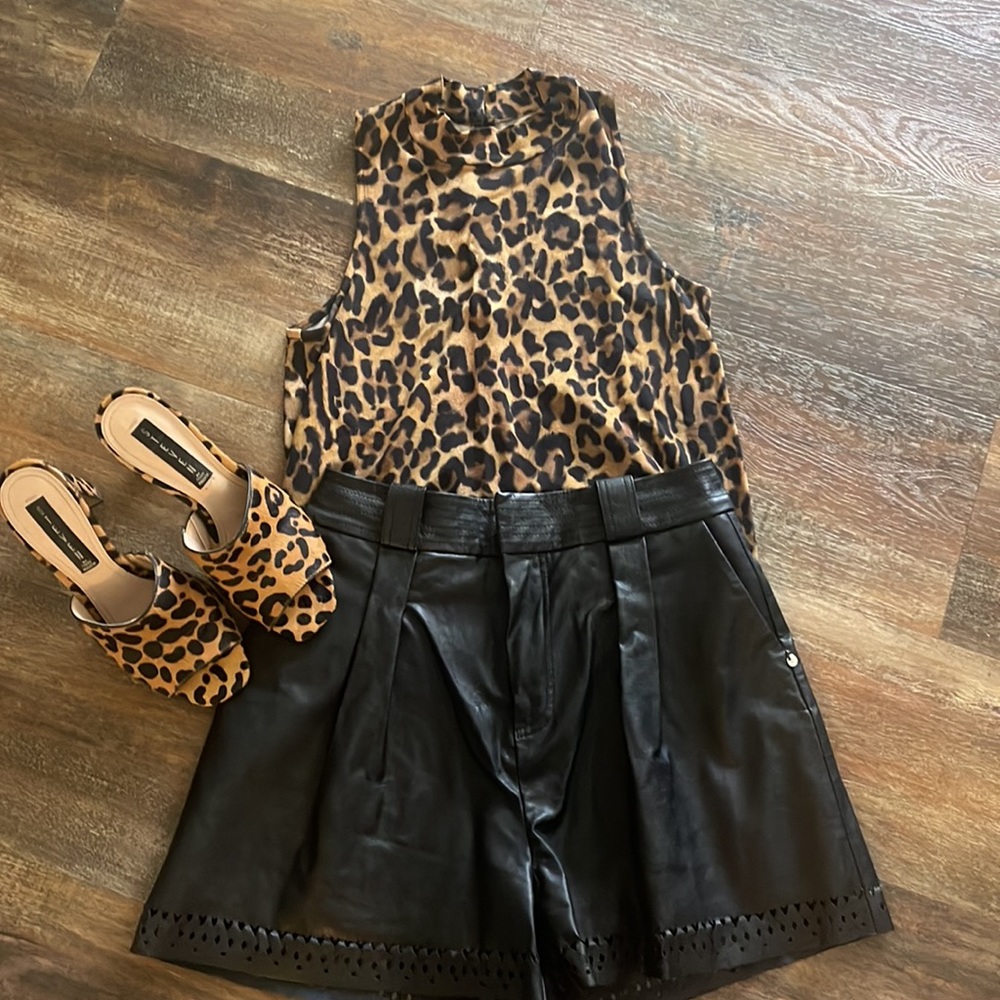 MMK Leopard sleeveless top